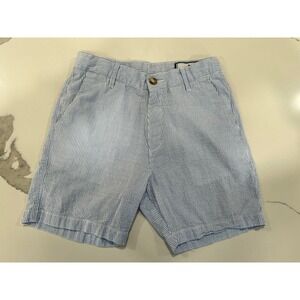 PROPERLY TIED Kids Patriot Club Shorts Blue White Stripe‎ Size 8 Cotton